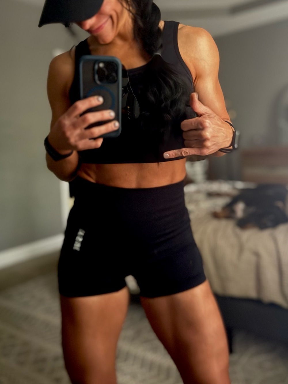 GYMSHARK black cut out design strappy sports bra size small